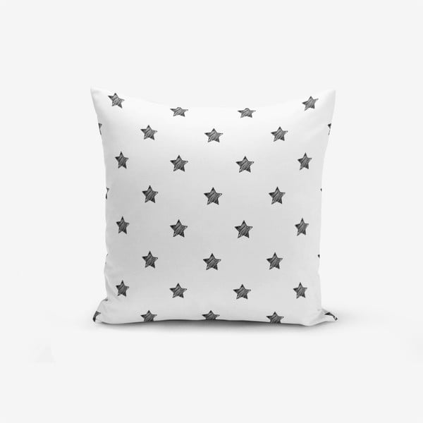 Minimalistiniai pagalvėlių užvalkalai Baltas fonas Žvaigždė, 45 x 45 cm