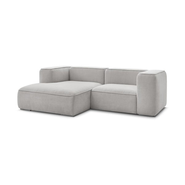 Iš boucle kampinė sofa šviesiai pilkos spalvos (su kairiuoju kampu) Zephyr – Bobochic Paris-image-3
