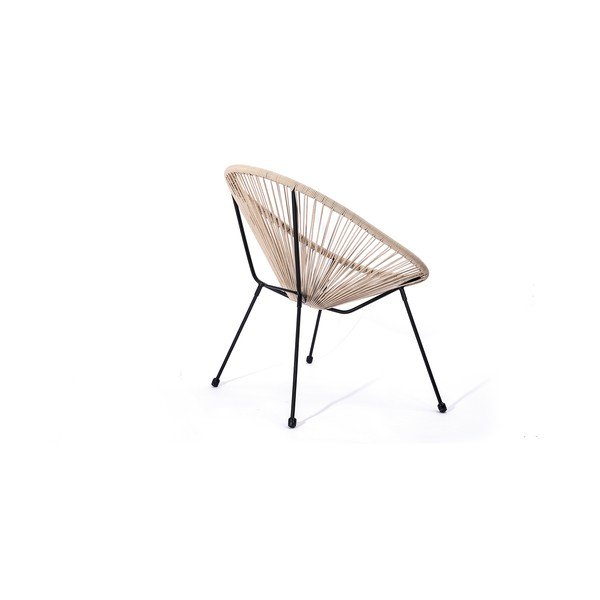 Smėlio spalvos sodo krėslas iš ratano Le Bonom Avocado-image-1