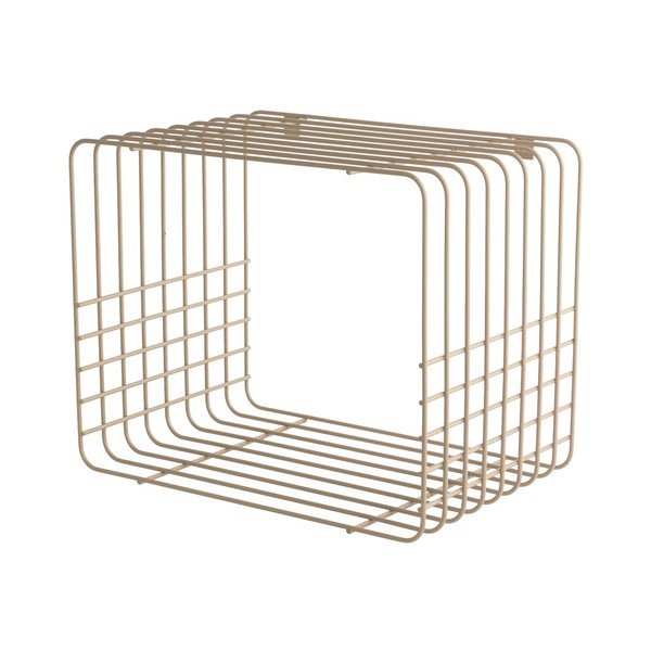 Smėlio spalvos iš metalo kelių aukštų sieninė lentyna 38 cm Wire – Mette Ditmer Denmark