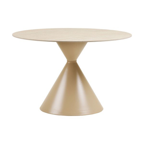 Iš keraminės plokštės apvalios formos valgomojo stalas ø 120 cm Annecy – House Nordic