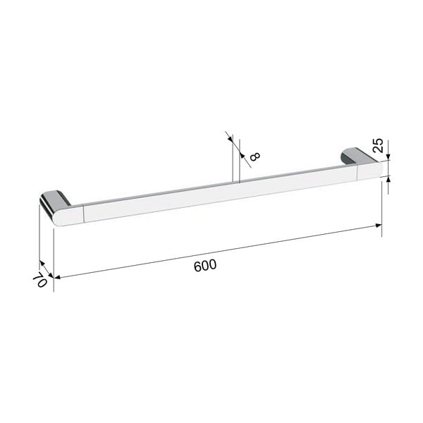 Sieninis iš žalvario rankšluosčio laikiklis matinės juodos spalvos Flori – Sapho-image-1