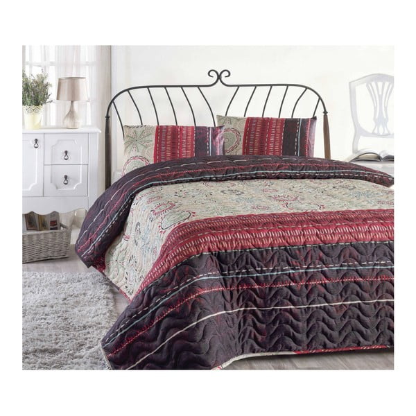 Avinas Bordo spalvos lovos užvalkalas ir medvilninio mišinio užvalkalų rinkinys, 160 x 220 cm