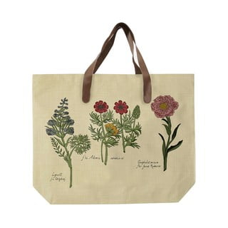 Drobės krepšys su dirbtinės odos rankena Surdic Flowers