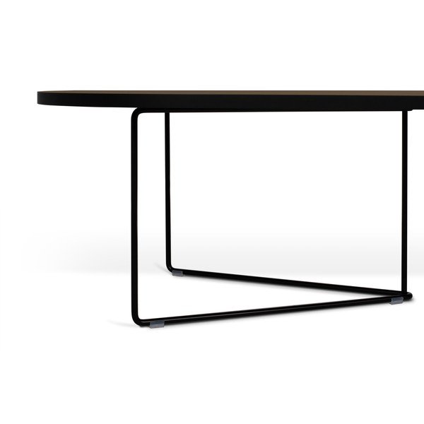 Žurnalinis staliukas su riešutmedžio stalviršiu 136x60 cm - TemaHome Oval-image-4