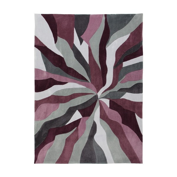 Pilkos ir violetinės spalvos kilimas "Flair Rugs" kilimai "Splinter Purple", 160 x 220 cm