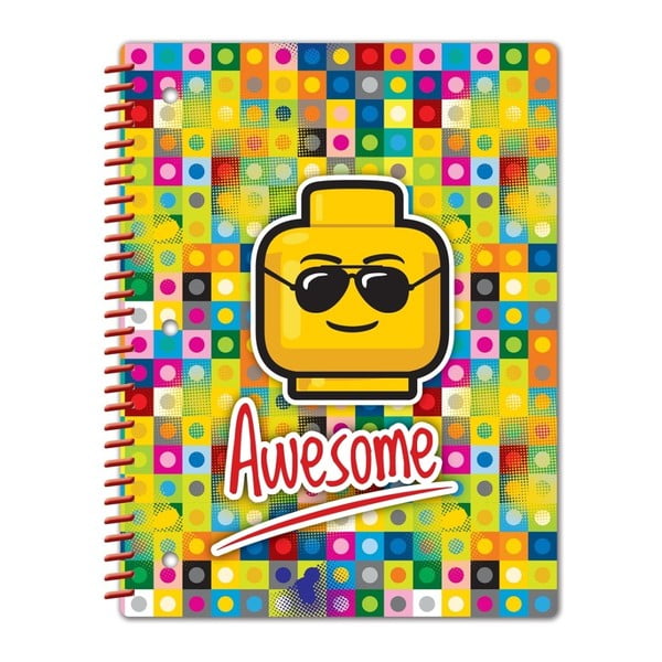 Spiralinis užrašų sąsiuvinis "LEGO® Iconic Awesome", 96 puslapiai