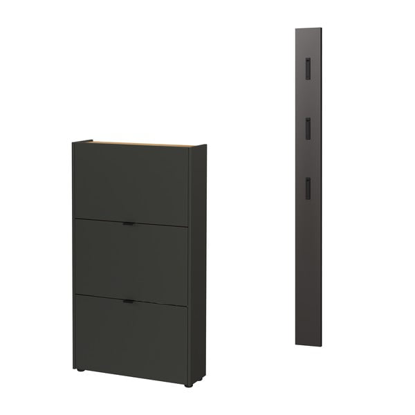 Antracito spalvos koridoriaus baldas 101x200x22 cm Ameca – Germania