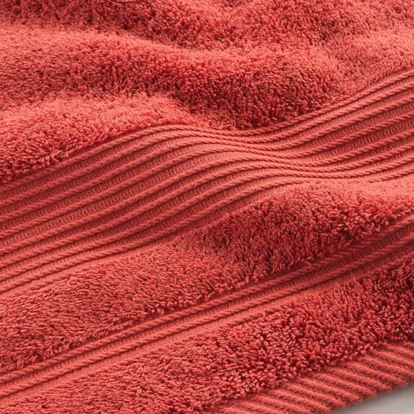 Iš frote audinio iš medvilnės vonios rankšluostis raudonos plytų spalvos 70x130 cm Tendresse – douceur d'intérieur-image-2