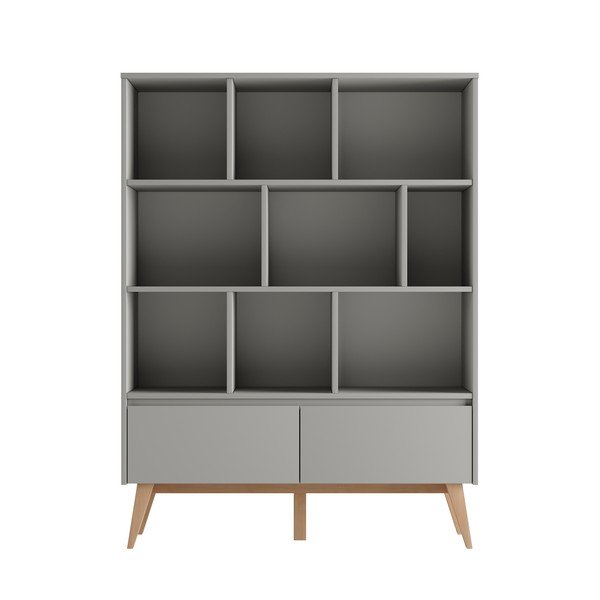 Vaikiška knygų spinta pilkos spalvos 120x42,5 cm Swing – Pinio-image-2