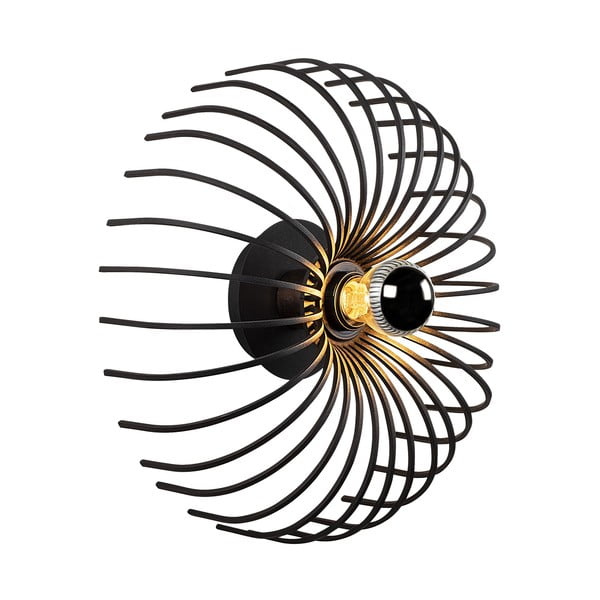 Juodas sieninis šviestuvas Opviq lights Aspendos, ø 36 cm-image-2