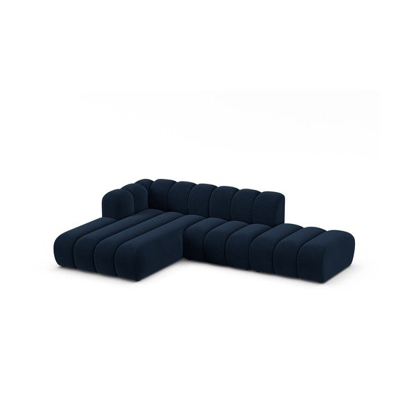 Kampinė sofa tamsiai mėlynos spalvos (su kairiuoju kampu) Lupine – Micadoni Home-image-1