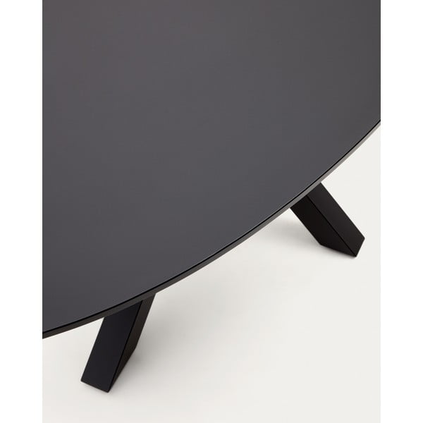 Valgomojo stalas su stikliniu stalviršiu 100x200 cm Argo – Kave Home-image-4