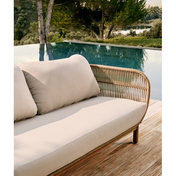 Smėlio spalvos iš audinio sodo sofa Catalina – Kave Home-image-2