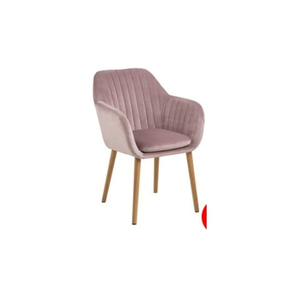 Rožinė valgomojo kėdė su mediniu pagrindu Bonami Essentials Emilia