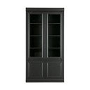 Juodos spalvos iš pušies masyvo vitrina 110x215x44 cm Organize – WOOOD