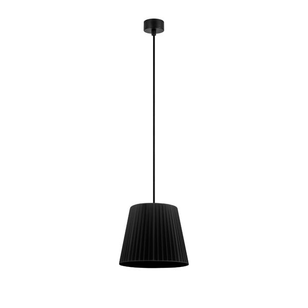 Juodas lubinis šviestuvas su juodu kabeliu "Sotto Luce Kami", ⌀ 24 cm