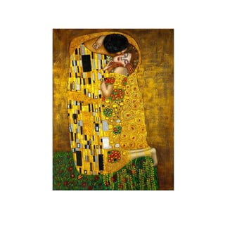 Sieninė reprodukcija ant drobės Gustav Klimt The Kiss, 30 x 40 cm