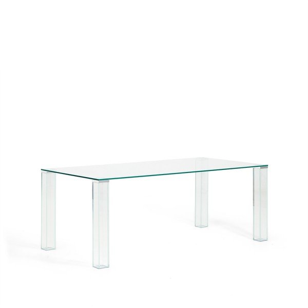 Iš stiklo valgomojo stalas 100x200 cm Adularia – Kave Home