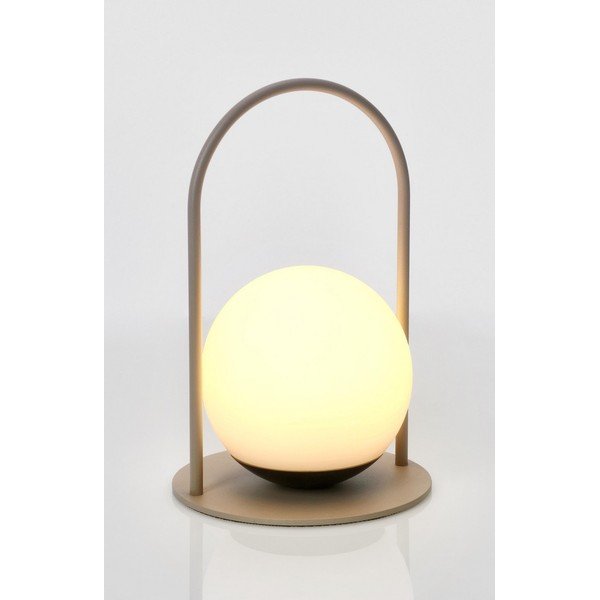 Taupe spalvos stalinis šviestuvas LED su pritemdymo funkcija (aukštis 21 cm) su plastikiniu gaubtu Pansy – Bizzotto-image-3