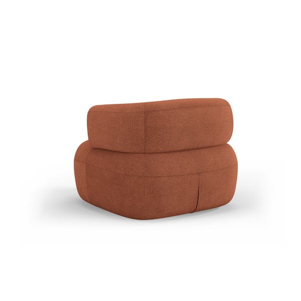Iš boucle krėslas raudonos plytų spalvos Jenny – Micadoni Home-image-3