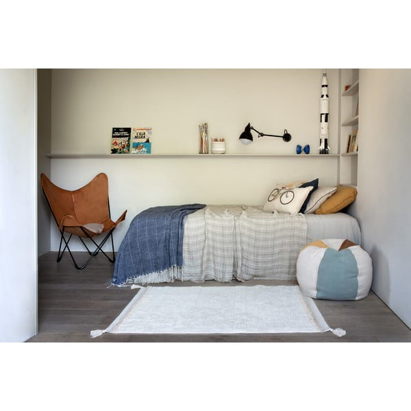 Skalbiamas/rankų darbo iš medvilnės kilimas kreminės spalvos 120x160 cm Bloom Natural – Lorena Canals-image-1