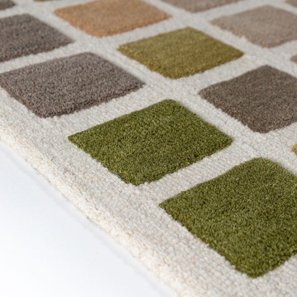 Rankų darbo žalios spalvos iš vilnos kilimas 200x290 cm Renga Wool – Flair Rugs-image-3