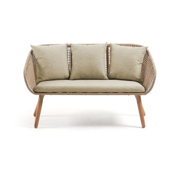 "La Forma Gillian" dvivietė sofa iš eukalipto medienos-image-2