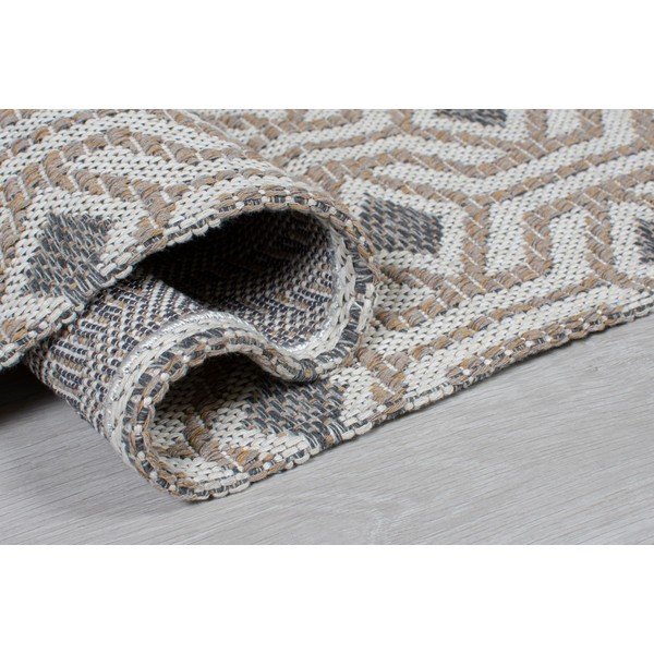 Smėlio ir pilkos spalvos medvilninis kilimas Flair Rugs Bombax, 114 x 170 cm-image-1