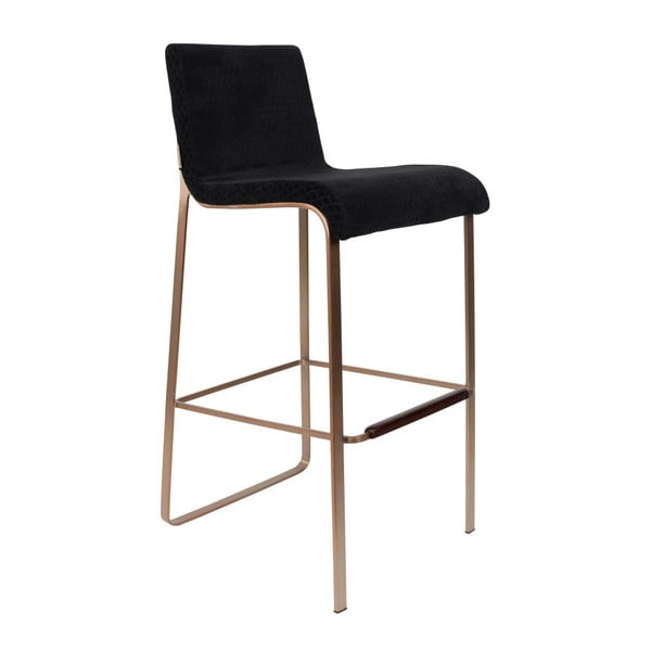 "Dutchbone Fiore" juoda baro kėdė, aukštis 100 cm