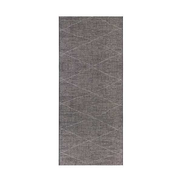 Antracito pilkos spalvos lauko bėgimo takelis "Elle Decoration Curious Blois", 77 x 200 cm