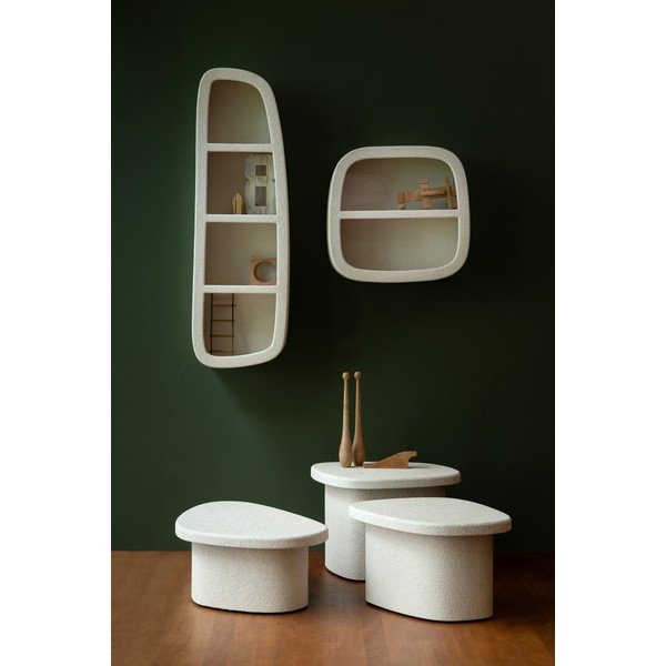 Kelių aukštų sieninė lentyna kreminės spalvos 54 cm Veda – Dutchbone-image-2