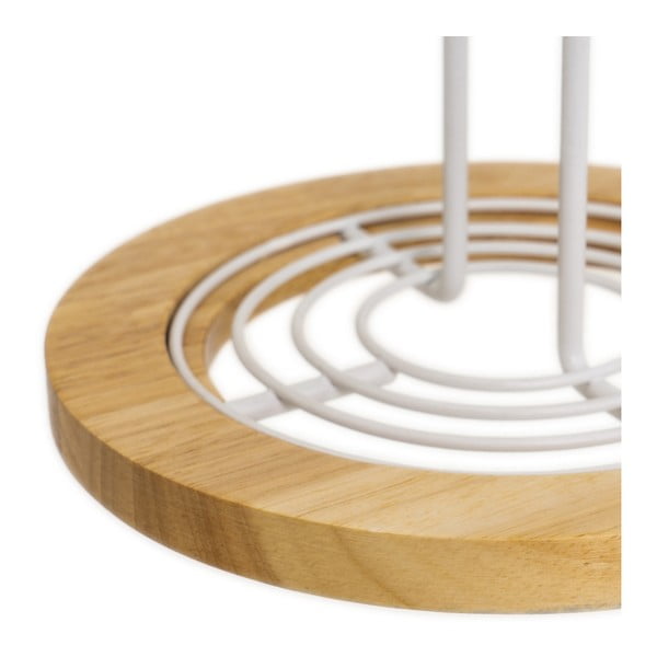 Baltos spalvos/natūralios spalvos iš metalo popierinio rankšluosčio stovas ø 15 cm – Casa Selección-image-3