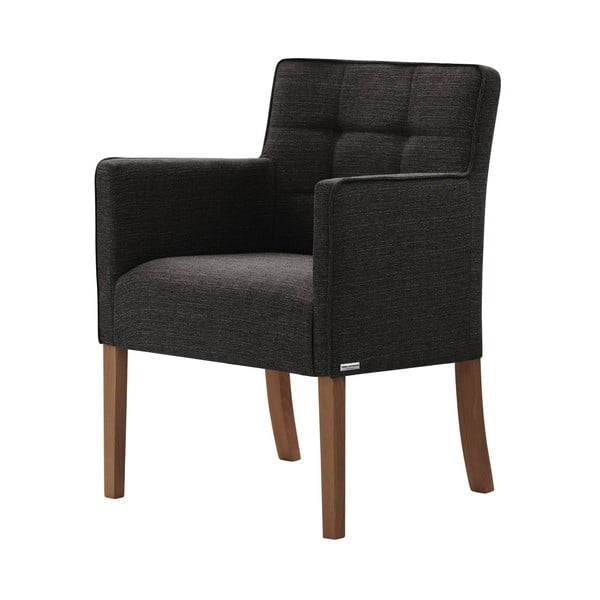 Antracito pilkos spalvos kėdė su tamsiai rudomis buko medienos kojomis Ted Lapidus Maison Freesia