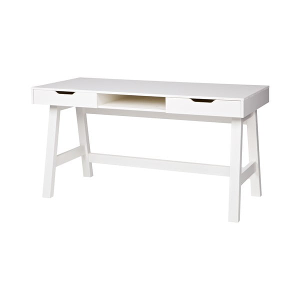 Baltas rašomasis stalas WOOOD Nikki-image-3