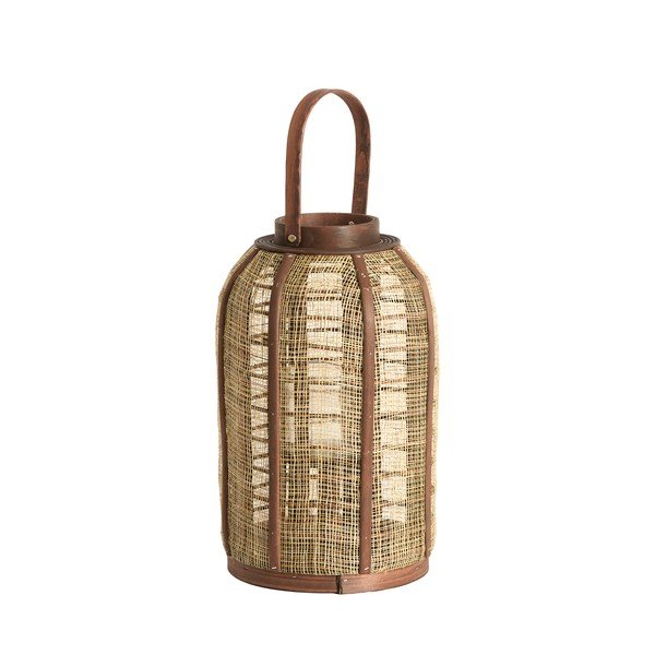 Iš medžio/iš tekstilės žibintas (aukštis 34,5 cm) Serein – Light & Living