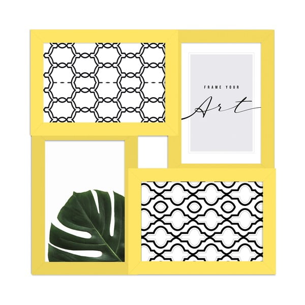 Geltonos spalvos pakabinamas rėmas 27x27 cm – knor