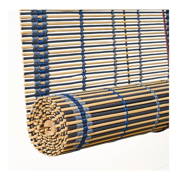 Mėlynai rudos spalvos bambuko ritininės žaliuzės 90x180 cm Natural Life - Casa Selección-image-2