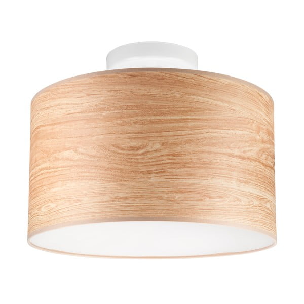 Lubinis šviestuvas natūralios spalvos ø 35 cm su tekstiliniu gaubtu Print – LAMKUR