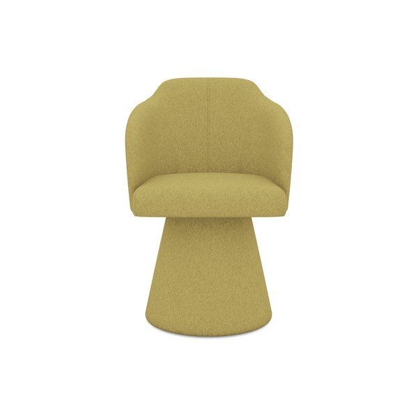 Geltonos spalvos iš audinio valgomojo kėdė Kanoa – Makamii-image-1