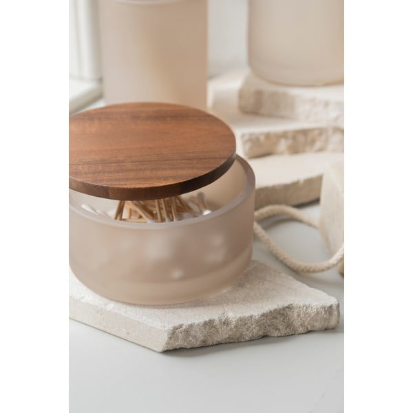 Iš stiklo vonios organizatorius smėlio spalvos vatos diskeliams Modest – Mette Ditmer Denmark-image-1