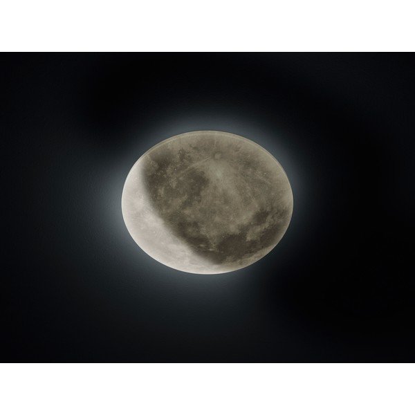 Šviesiai pilkos spalvos vaikiškas lubinis šviestuvas LED ø 40 cm su gaubtu iš akrilo stiklo Lunar – Trio-image-1