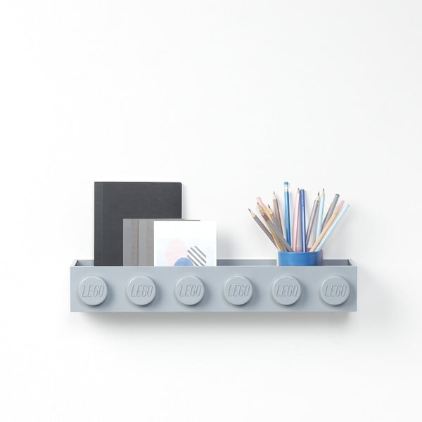 Vaikiška pilka sieninė lentyna LEGO® Sleek