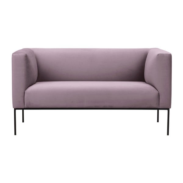 Rausva aksominė sofa Windsor & Co Sofas Neptune, 145 cm