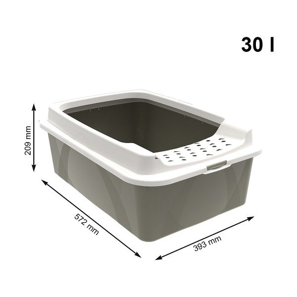 Kačių kraiko dėžė 57,2x39,3 cm Eco Bonnie - Rotho-image-1