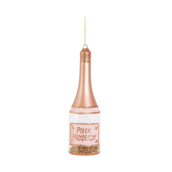 Iš stiklo rankų darbo eglutės papuošimas ø 5 cm Pink Prosecco – Sass & Belle