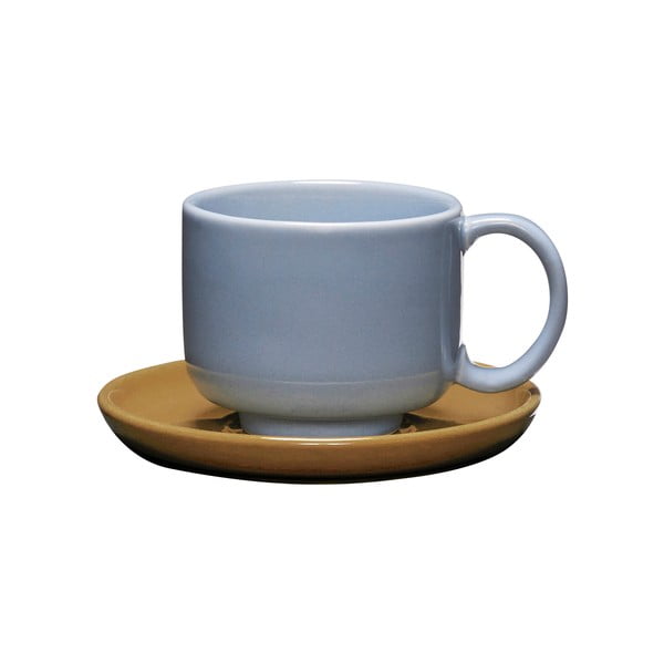 Iš akmens masės puodelis šviesiai mėlynos spalvos/rudos spalvos Amare – Hübsch