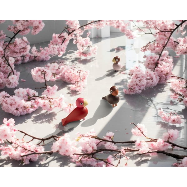 Iš medžio masyvo statulėlė (aukštis 12,5 cm) Bird Flora – Kay Bojesen Denmark-image-1