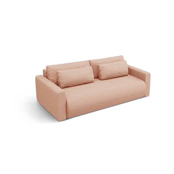 Rožinės spalvos sulankstoma/su sandėliavimo vieta sofa 238 cm Belfast – Cosmopolitan Design-image-4