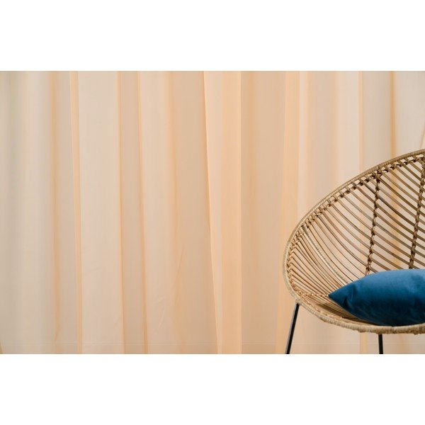 Permatoma užuolaida oranžinės spalvos 300x260 cm Voile – Mendola Fabrics-image-1